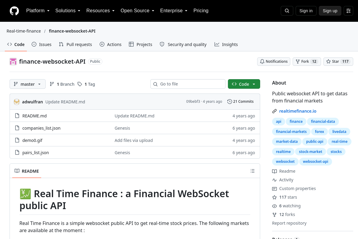 Real Time Finance preview
