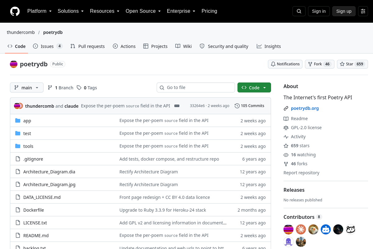 PoetryDB preview