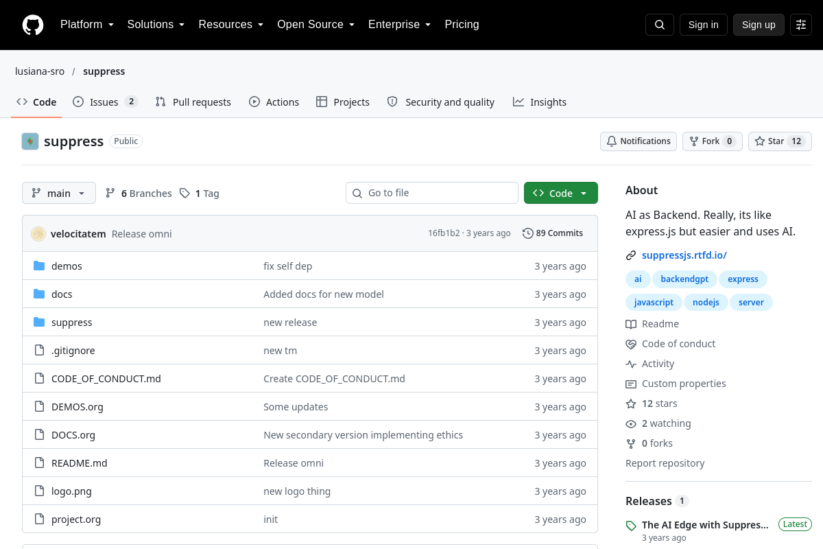 Suppress.js preview