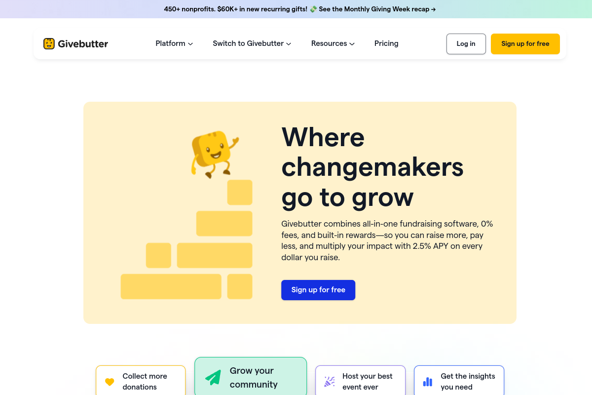 Givebutter screenshot