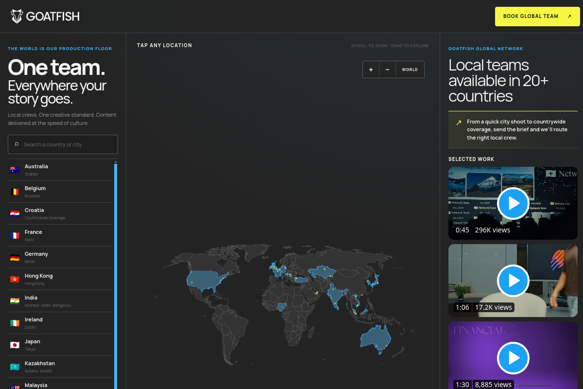 Goatfish Global Network — One Team, Everywhere