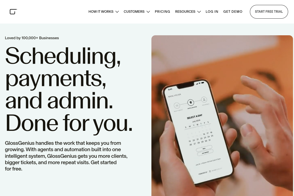 GlossGenius screenshot