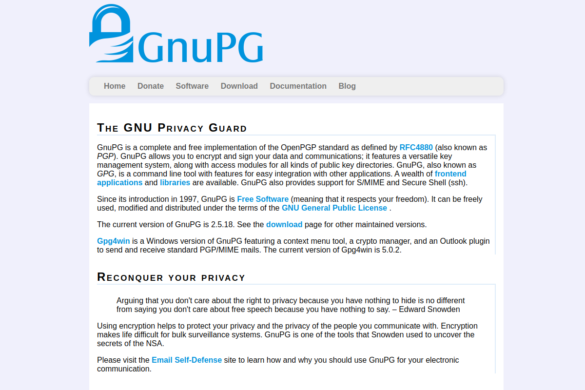 GnuPG (GPG) preview