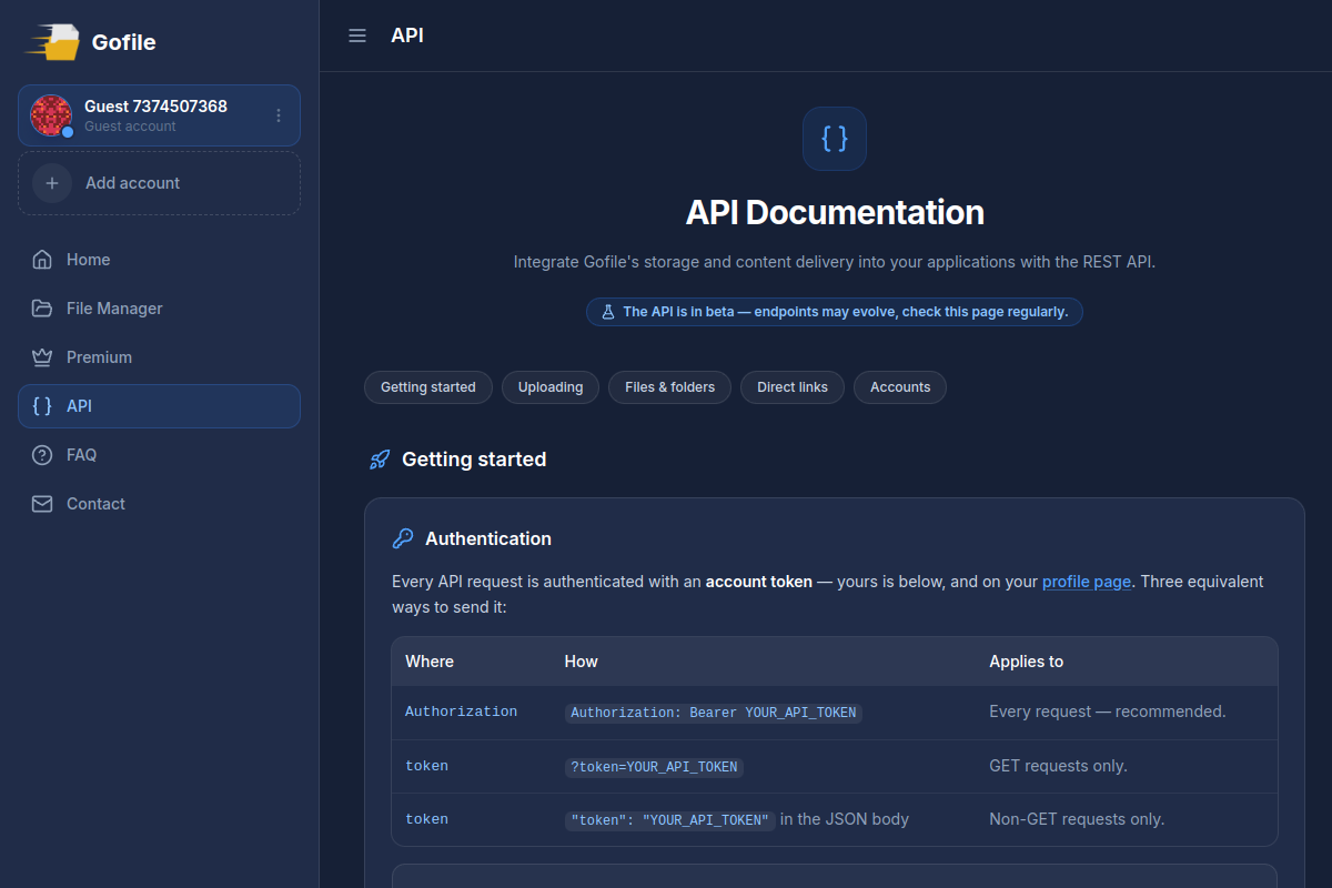 GoFile preview