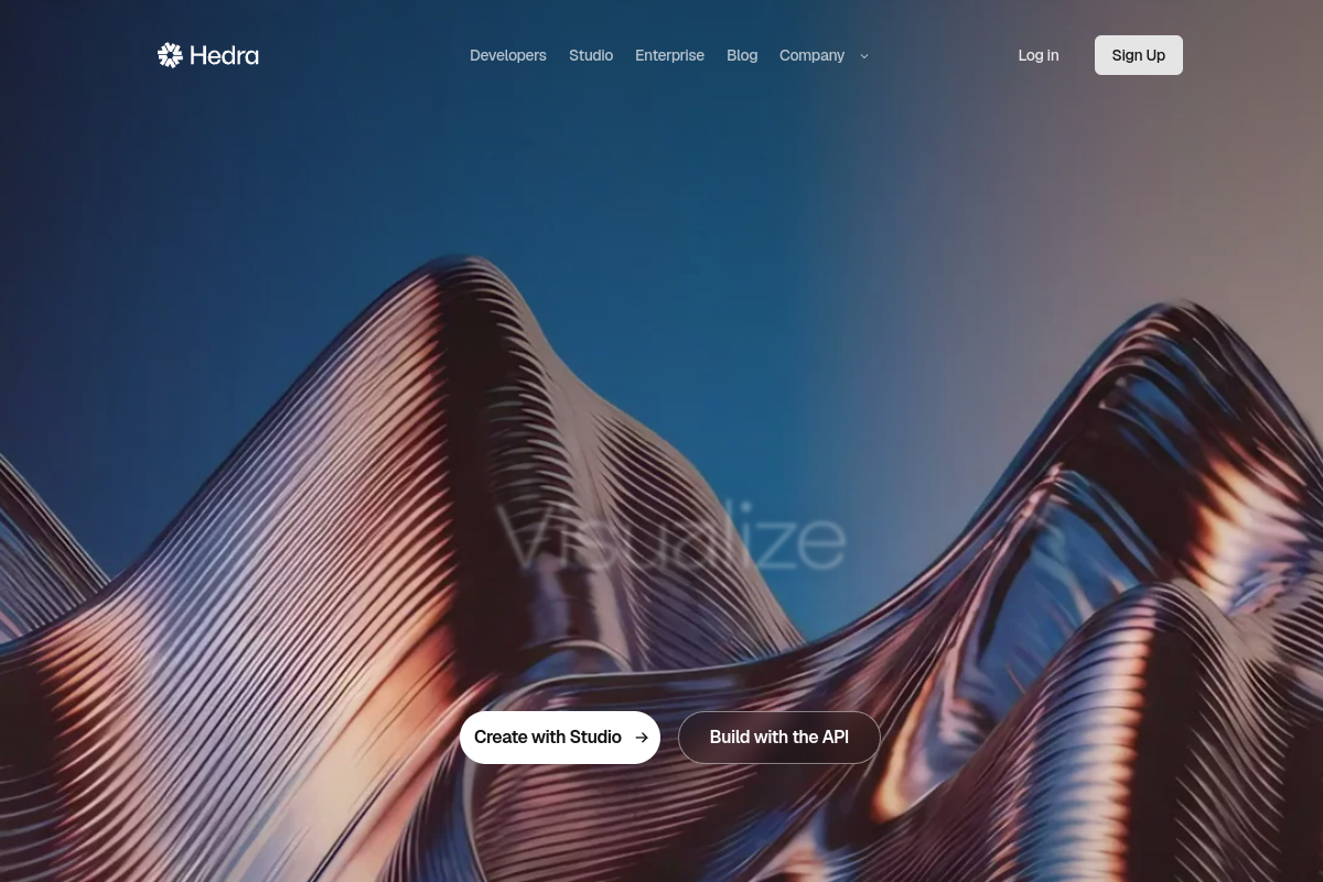 Hedra website screenshot 1