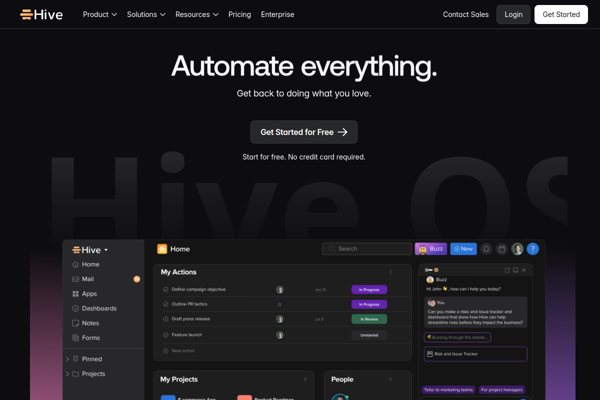 Hive screenshot