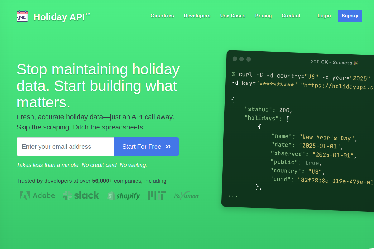 Holidays preview