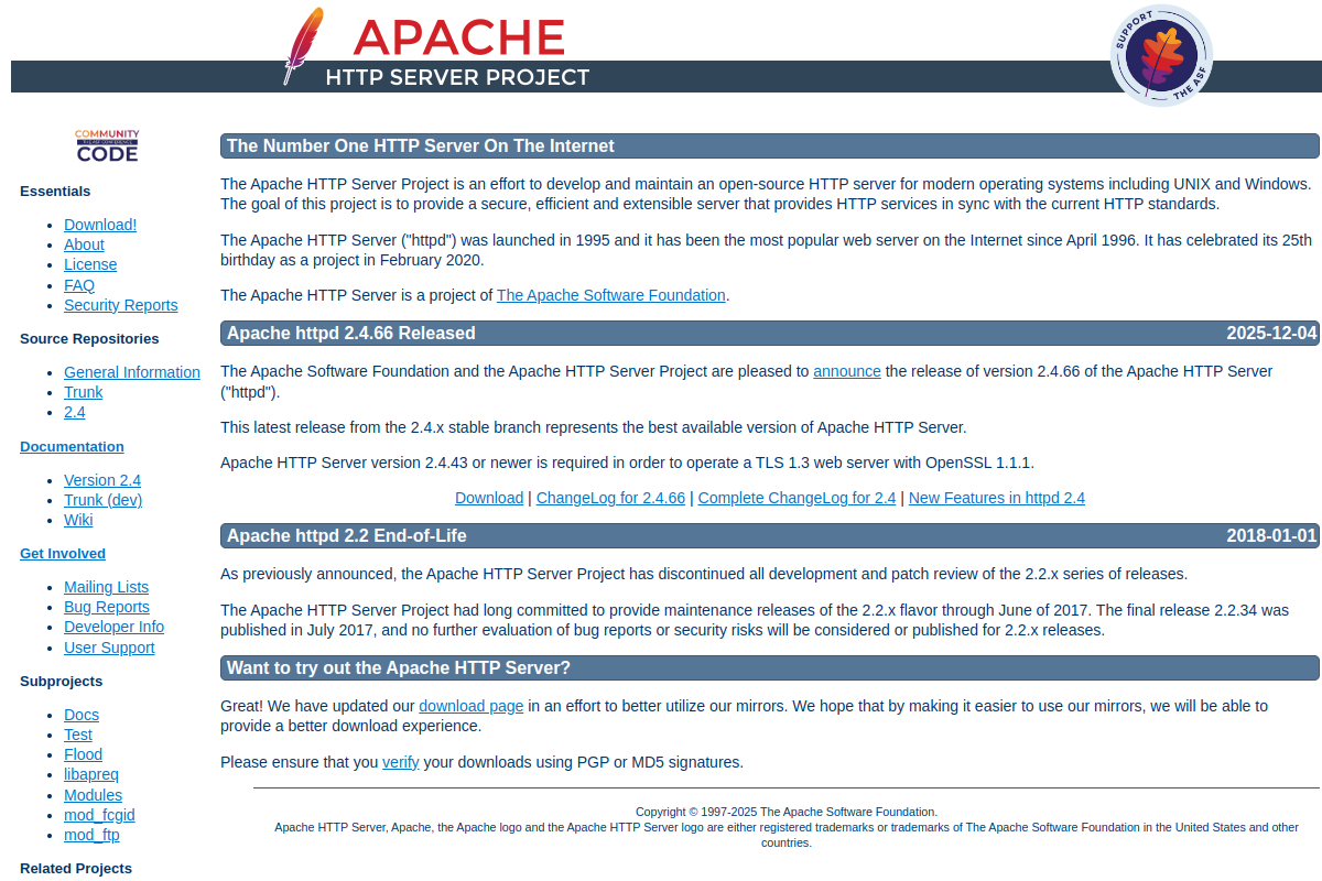 Apache HTTP Server preview