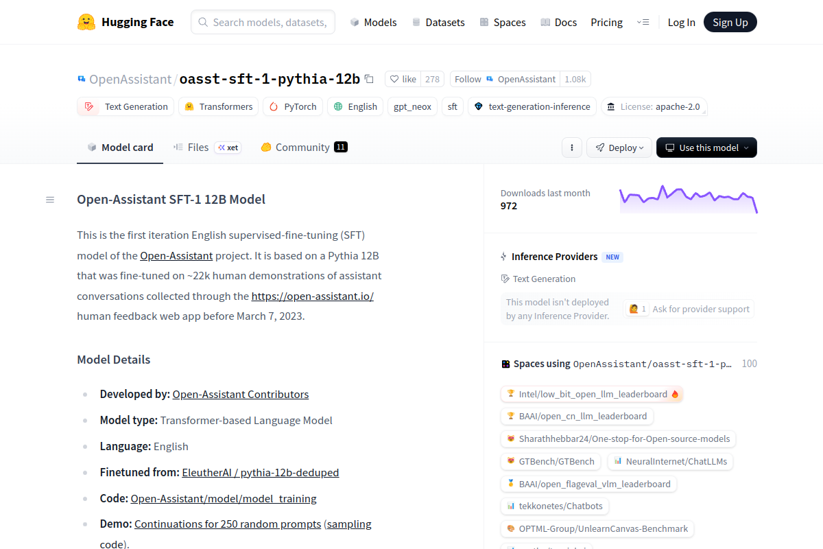 Open Assistant SFT-6B preview