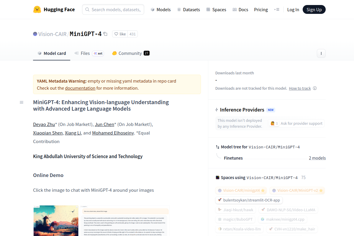 MiniGPT-4 7B preview