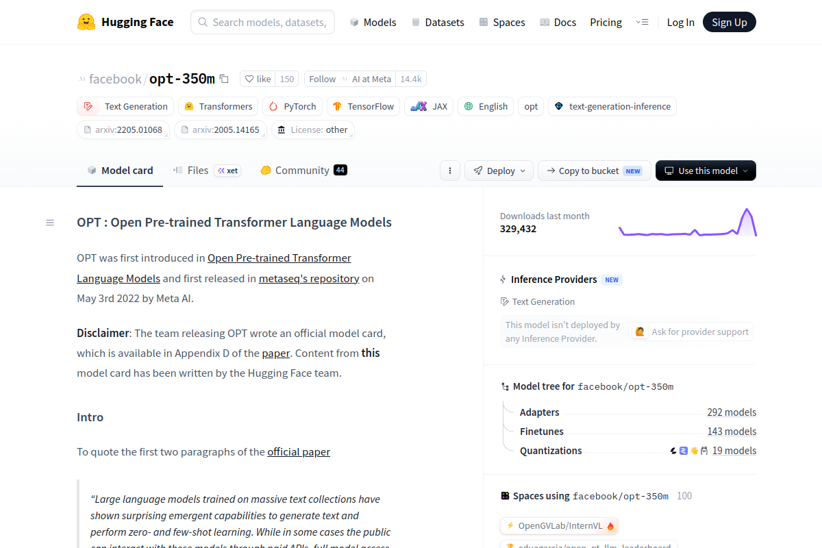 OPT website screenshot 1
