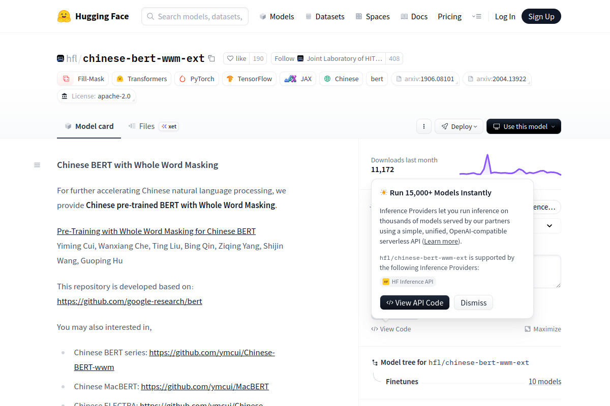 Chinese-BERT Base preview