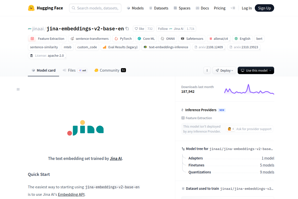 Jina Embeddings v2 Base preview