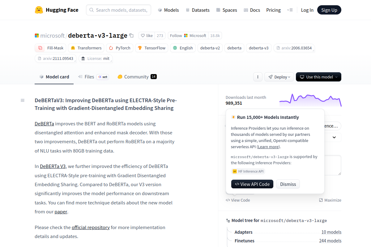 Deberta-v3-large preview