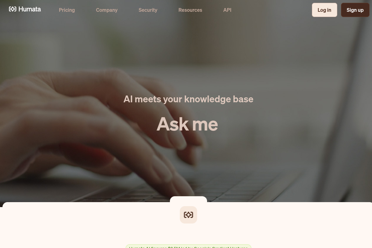 Humata website screenshot 1
