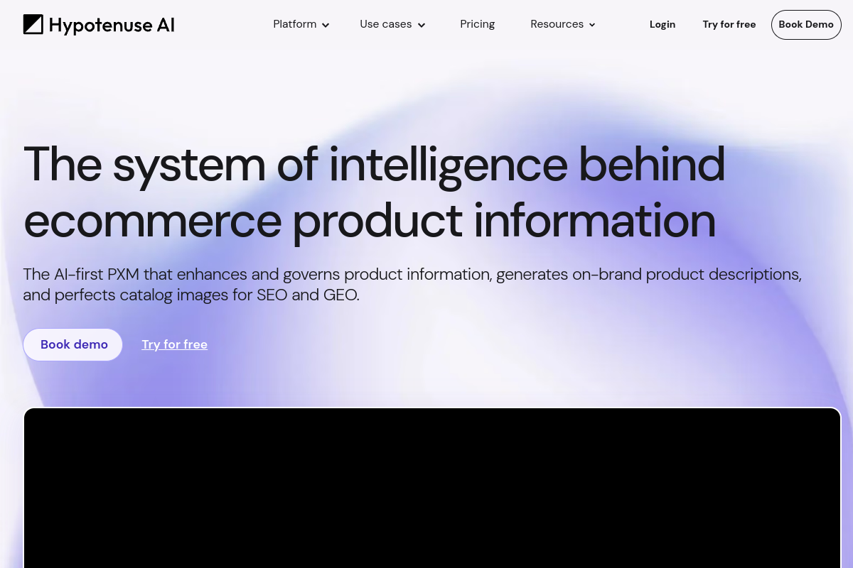 AI-first PXM Platform for Ecommerce website screenshot 1