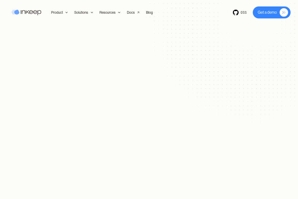 Inkeep website screenshot 1