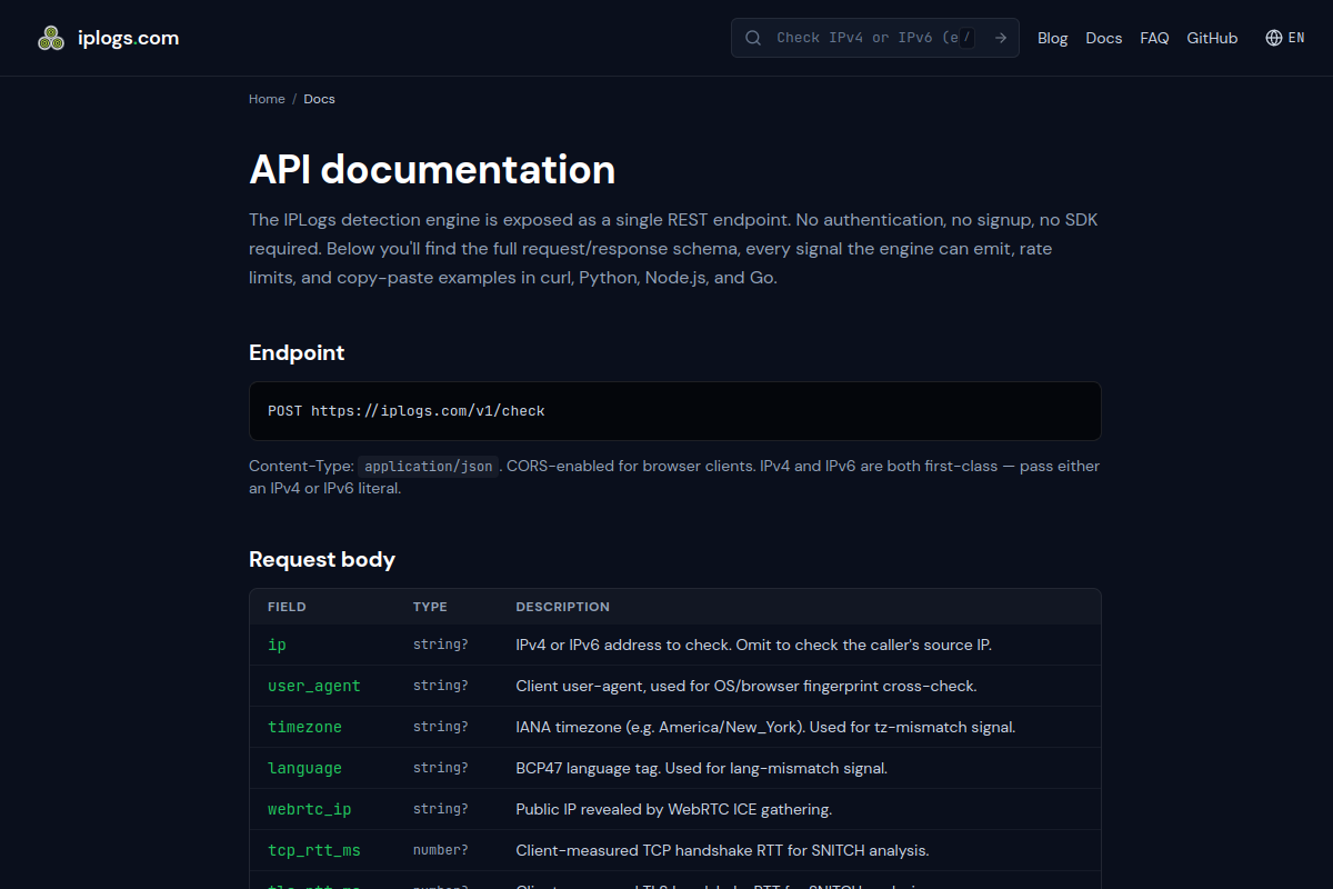 IPLogs preview