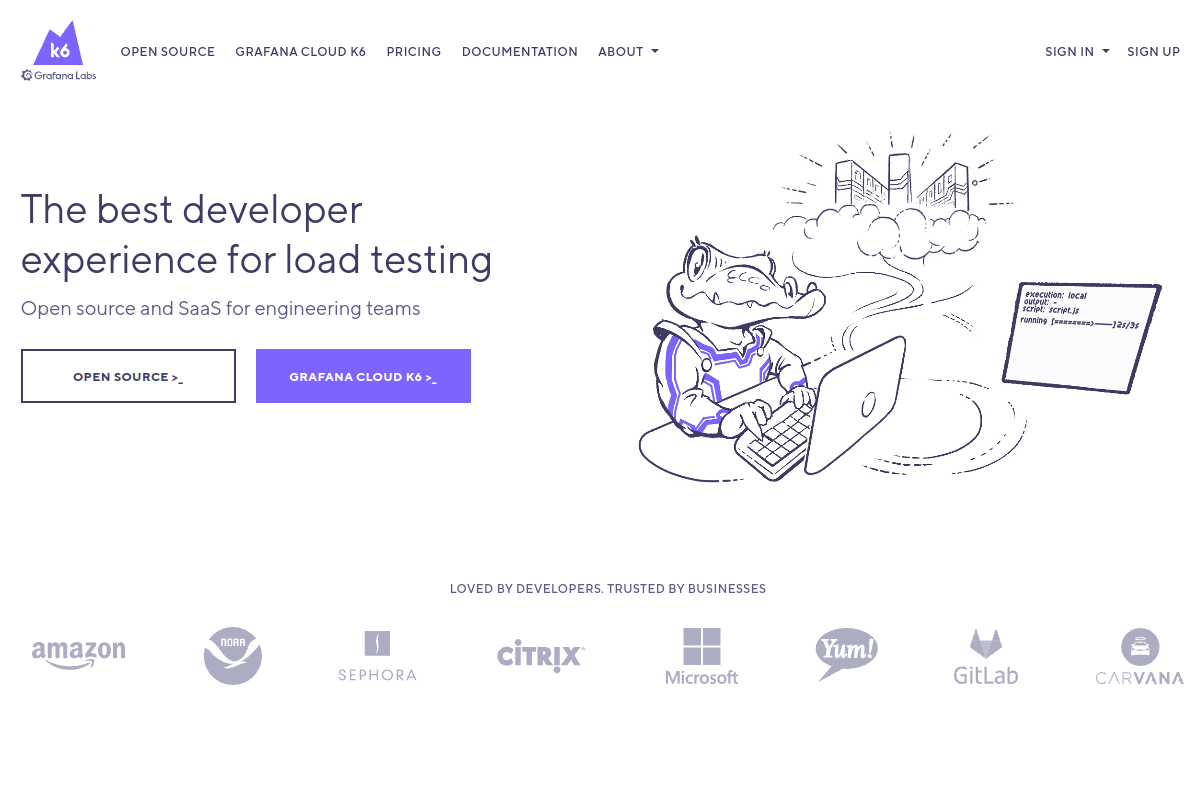 k6 screenshot