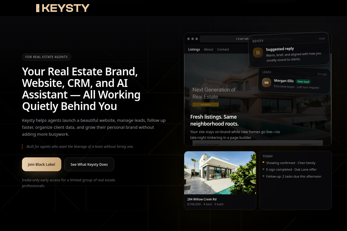keysty.com homepage preview