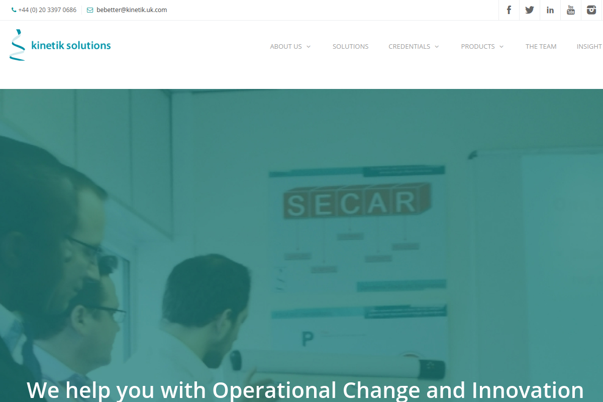 Kinetik Solutions website