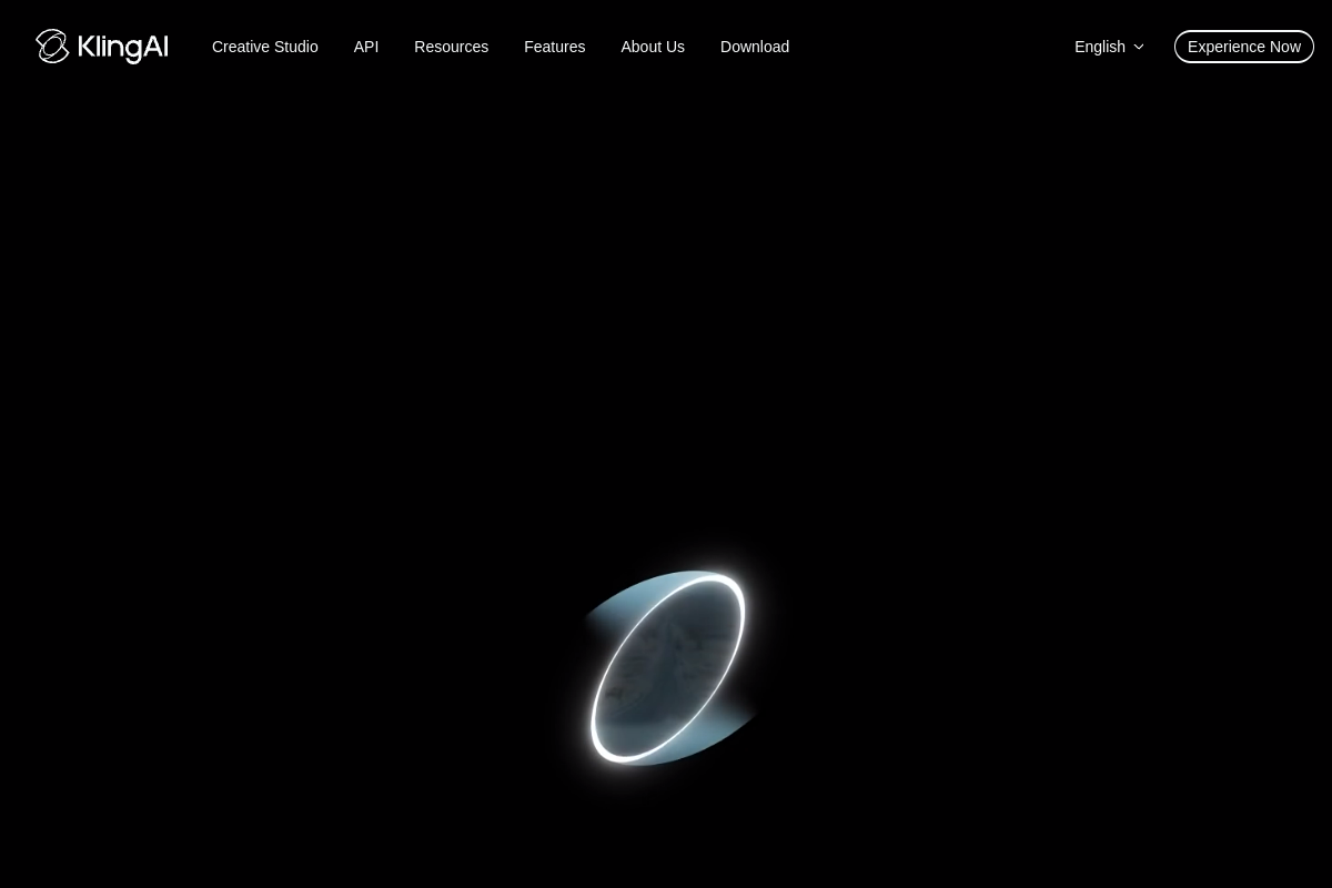 KLING AI website screenshot 1
