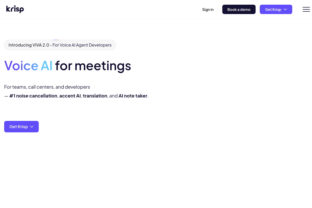 Krisp screenshot