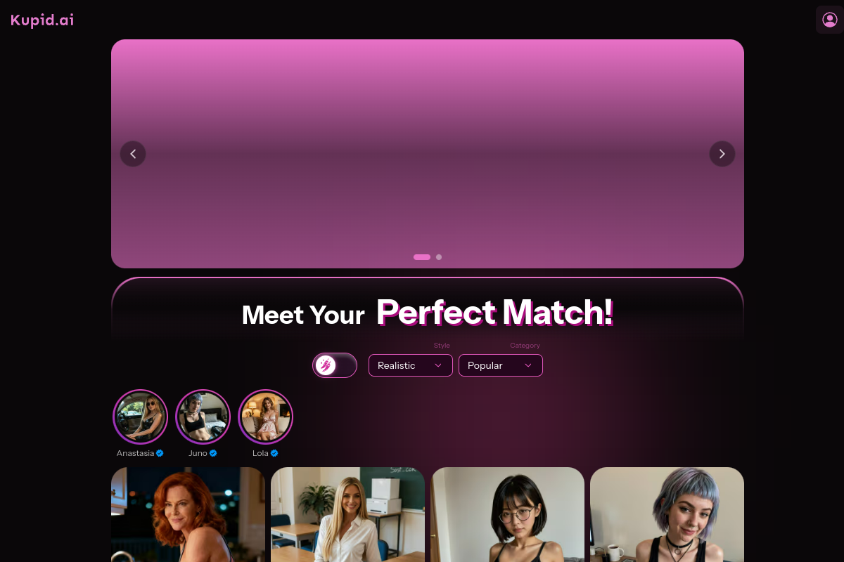 Kupid AI website screenshot 1