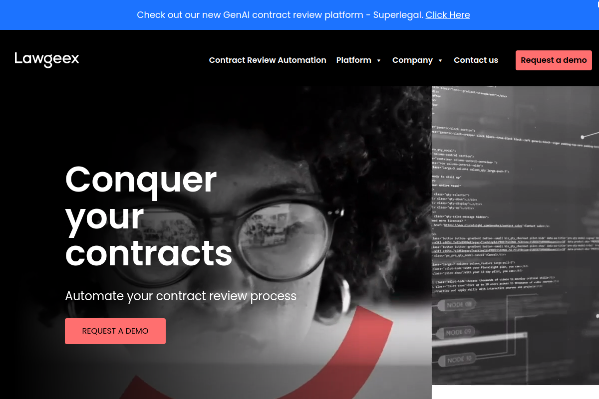 Lawgeex website screenshot 1