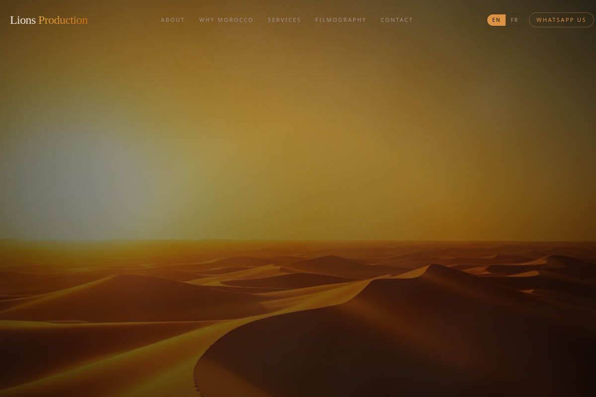 Lions Productions — aperçu live du site