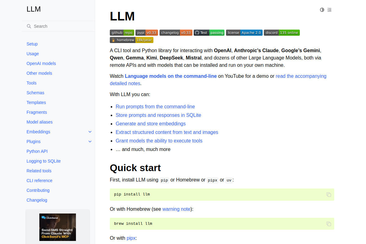 LLM website screenshot 1