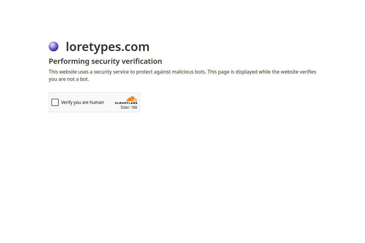 LoreTypes website screenshot 1