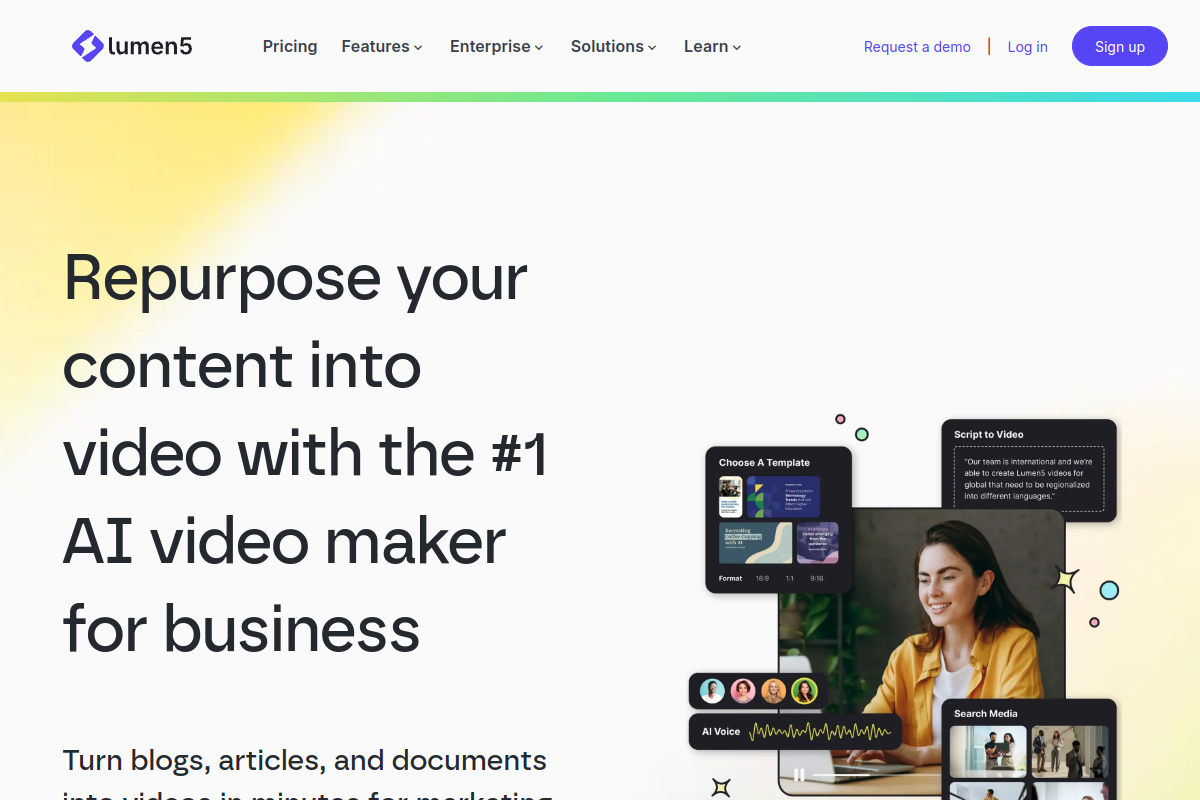 Lumen5 screenshot