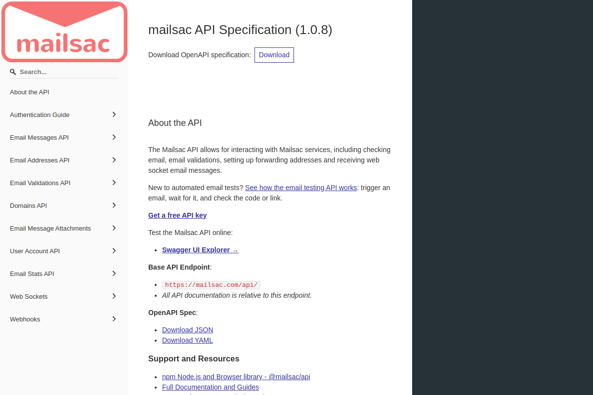 Mailsac preview