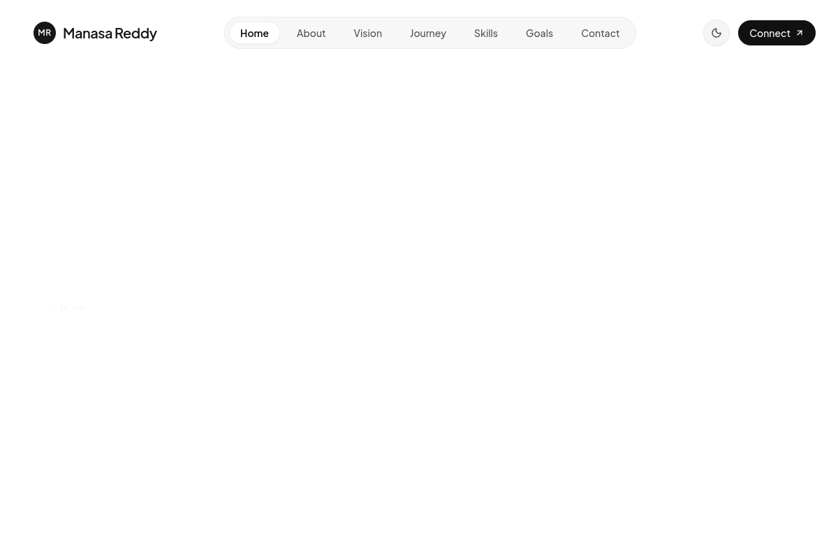 Manasa Reddy site screenshot
