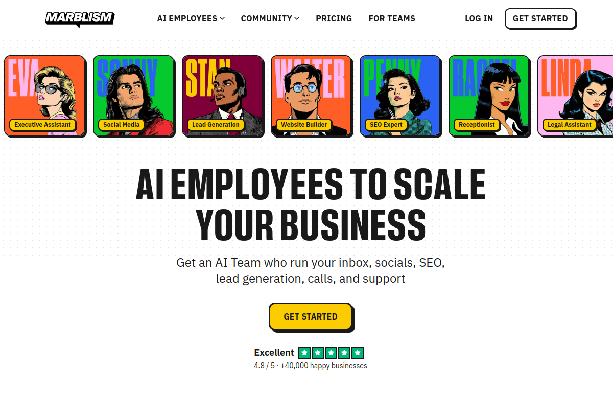 Marblism website screenshot 1