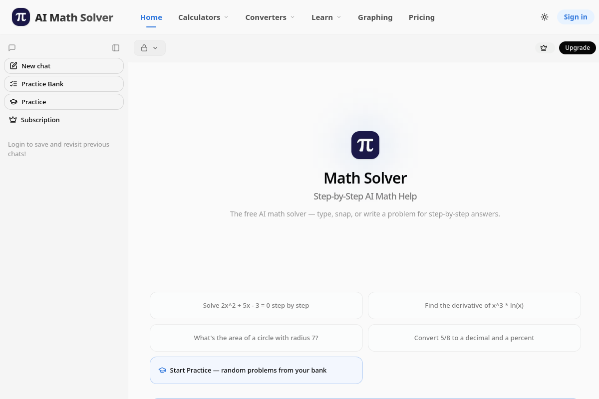 Math Solver Help website screenshot 1