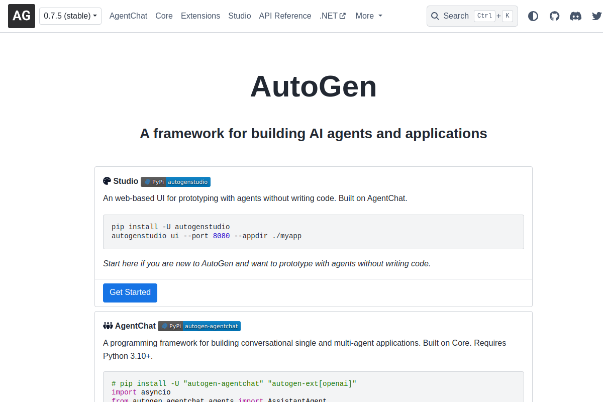 AutoGen screenshot