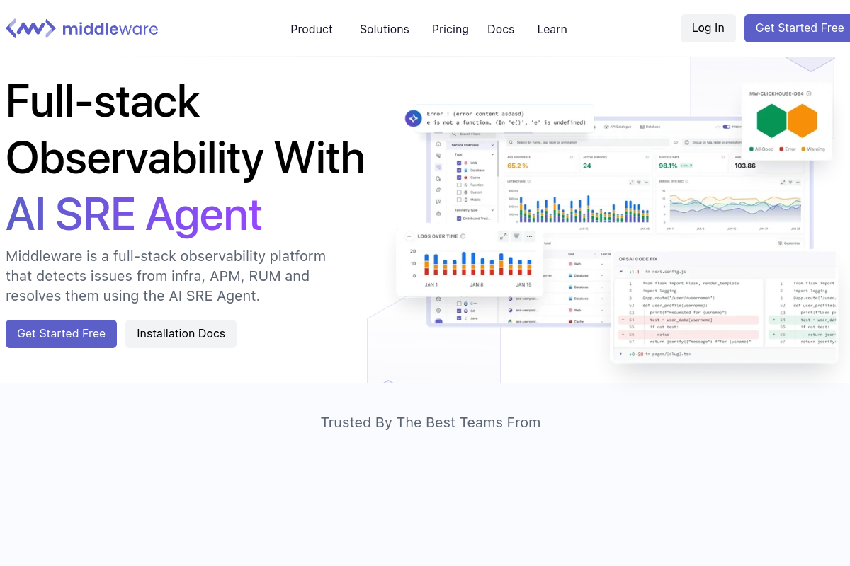 Middleware screenshot