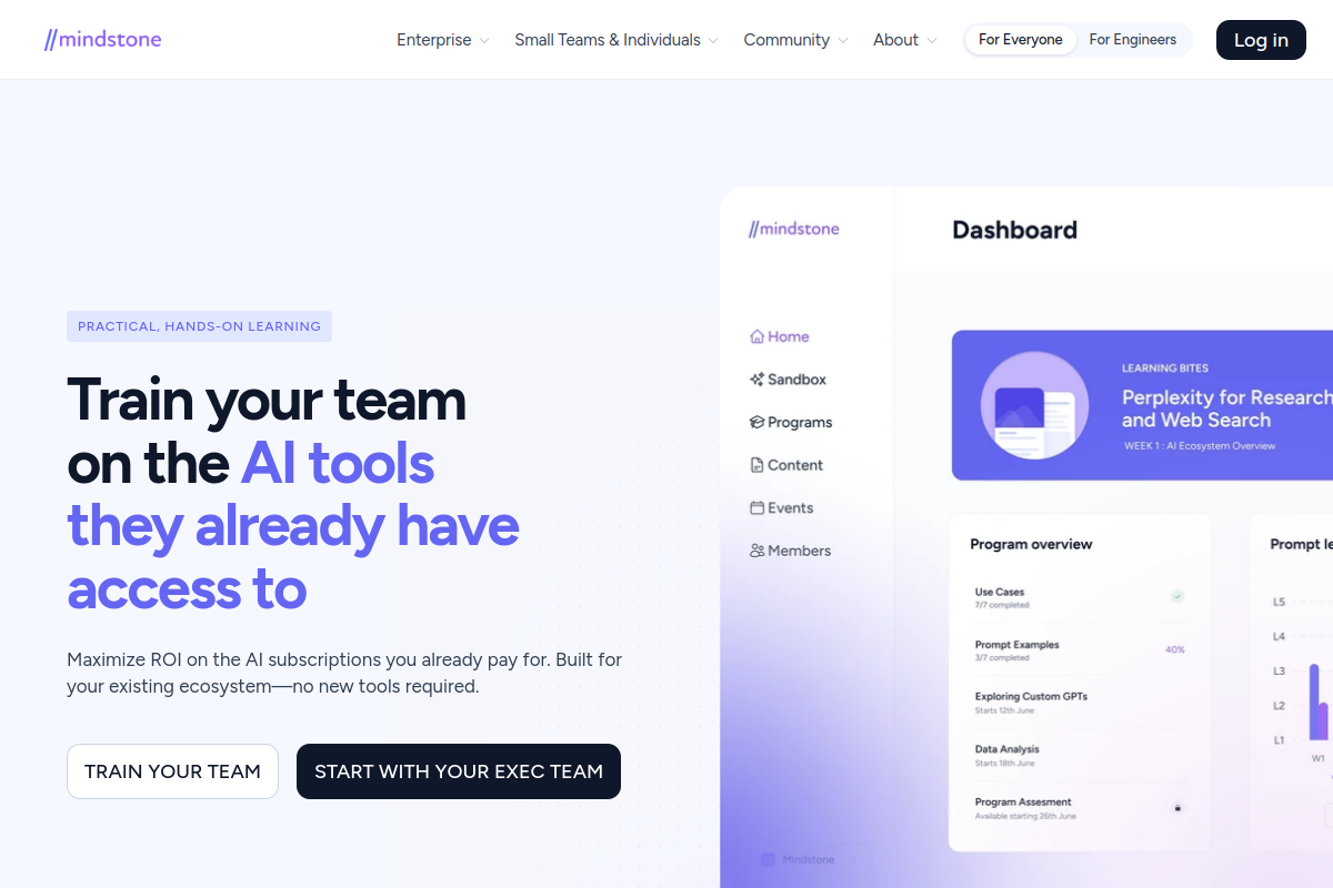 Mindstone website screenshot 1