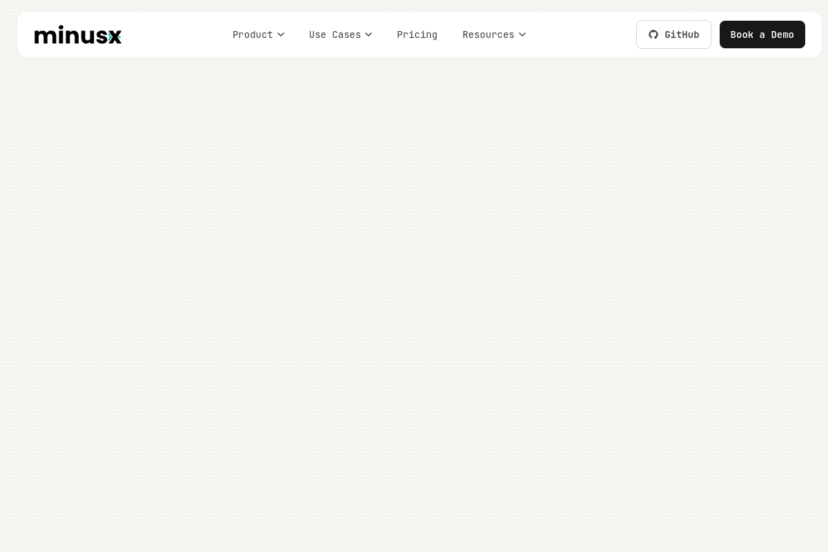 MinusX website screenshot 1