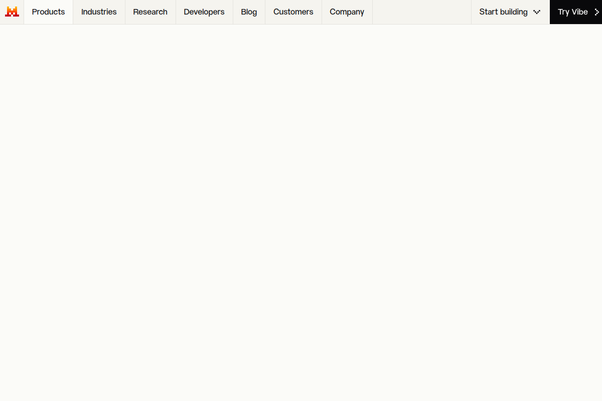 Mistral Vibe (Le Chat) official homepage preview