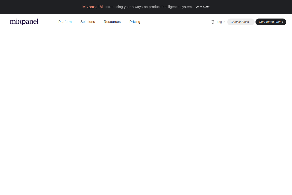 Mixpanel screenshot