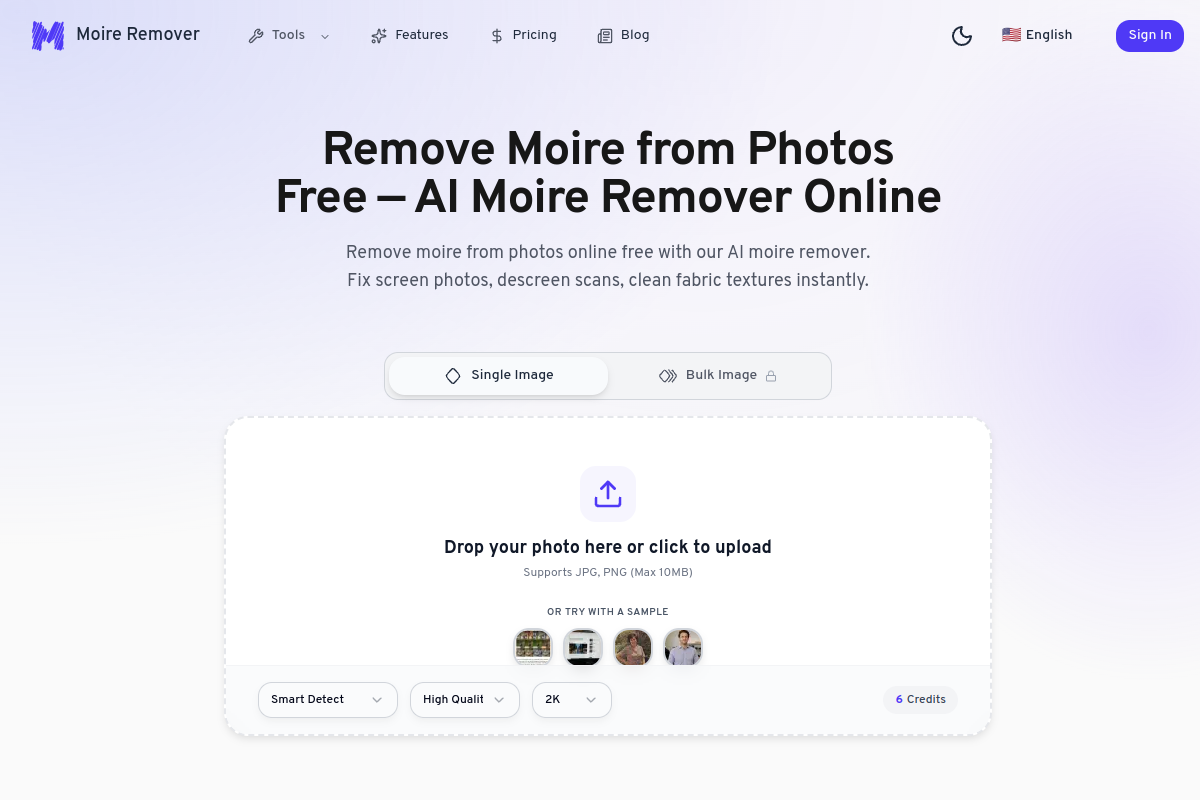 Moire Removal preview