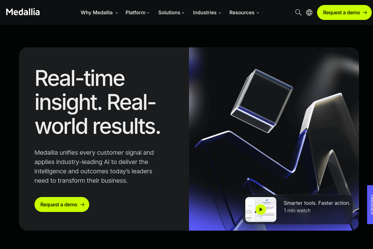 Experience Management Software Platform – Medallia – Experience Mana website screenshot 1