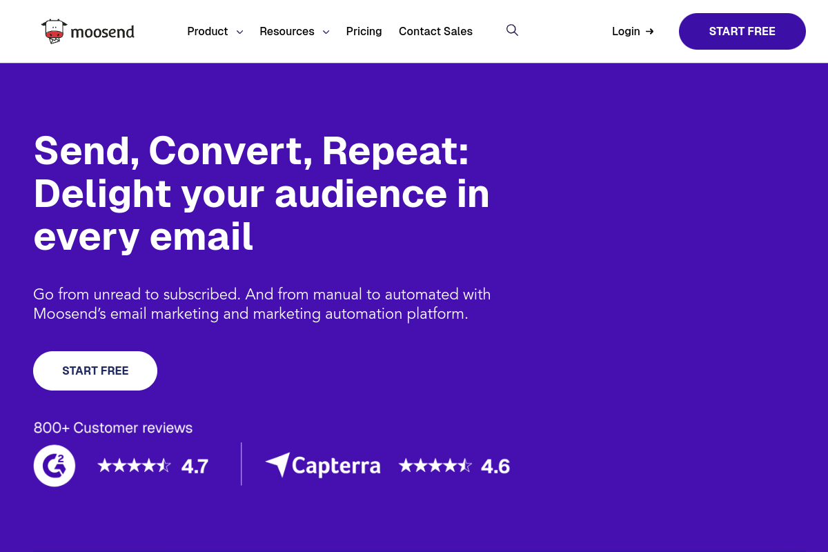 Moosend screenshot