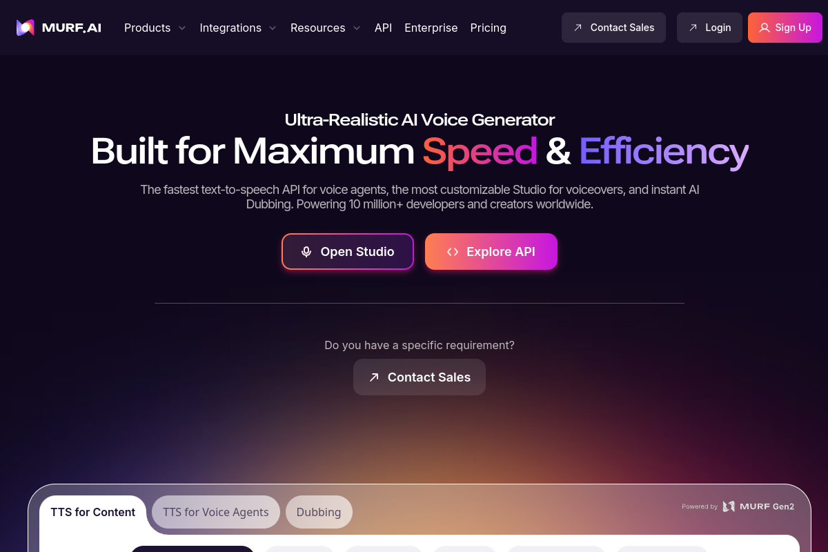Murf AI screenshot