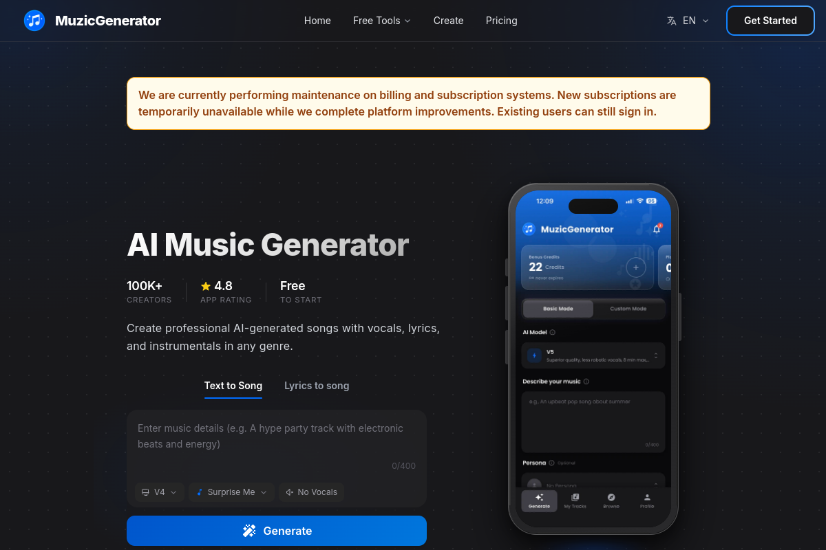 MuzicGenerator preview