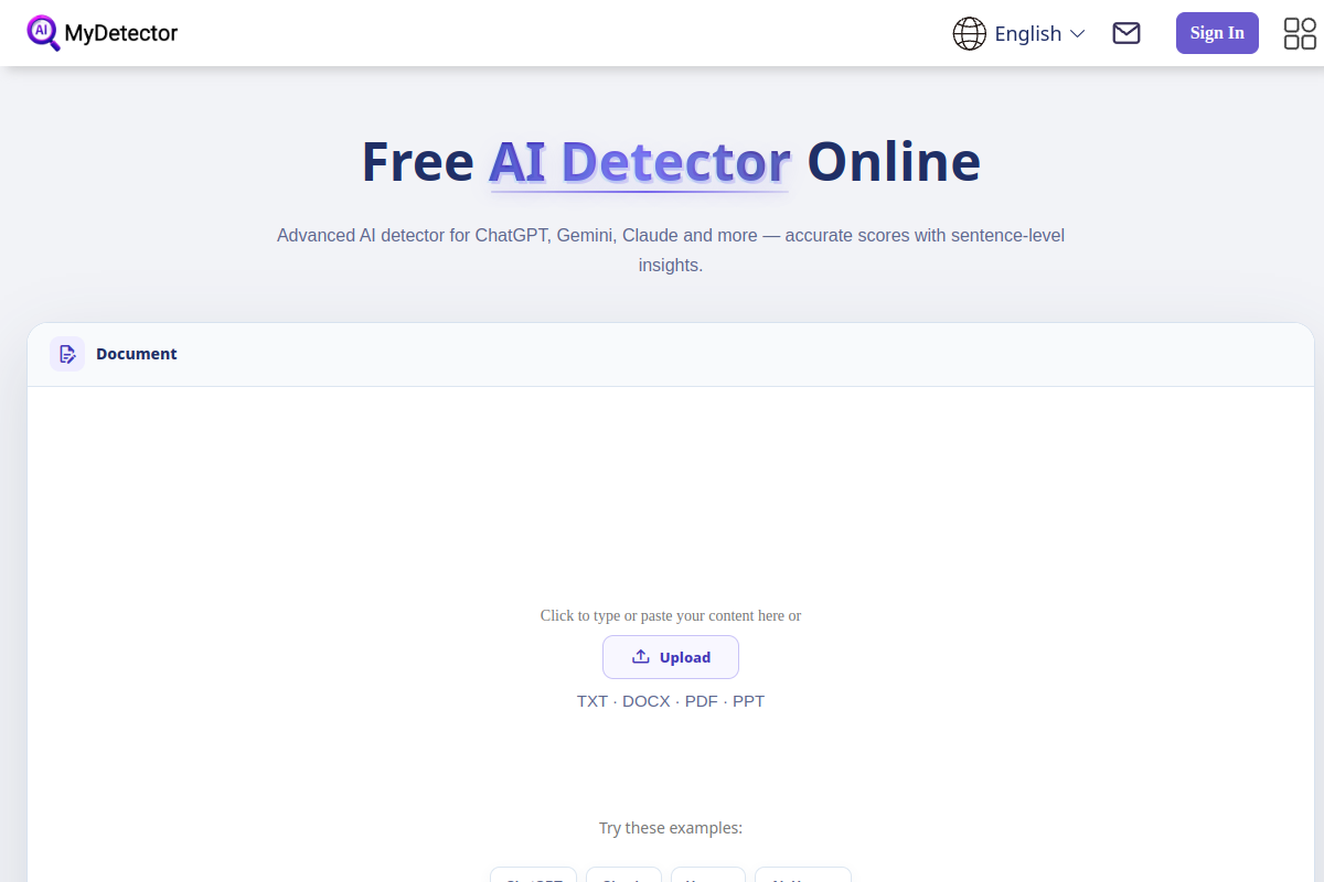 MyDetector preview