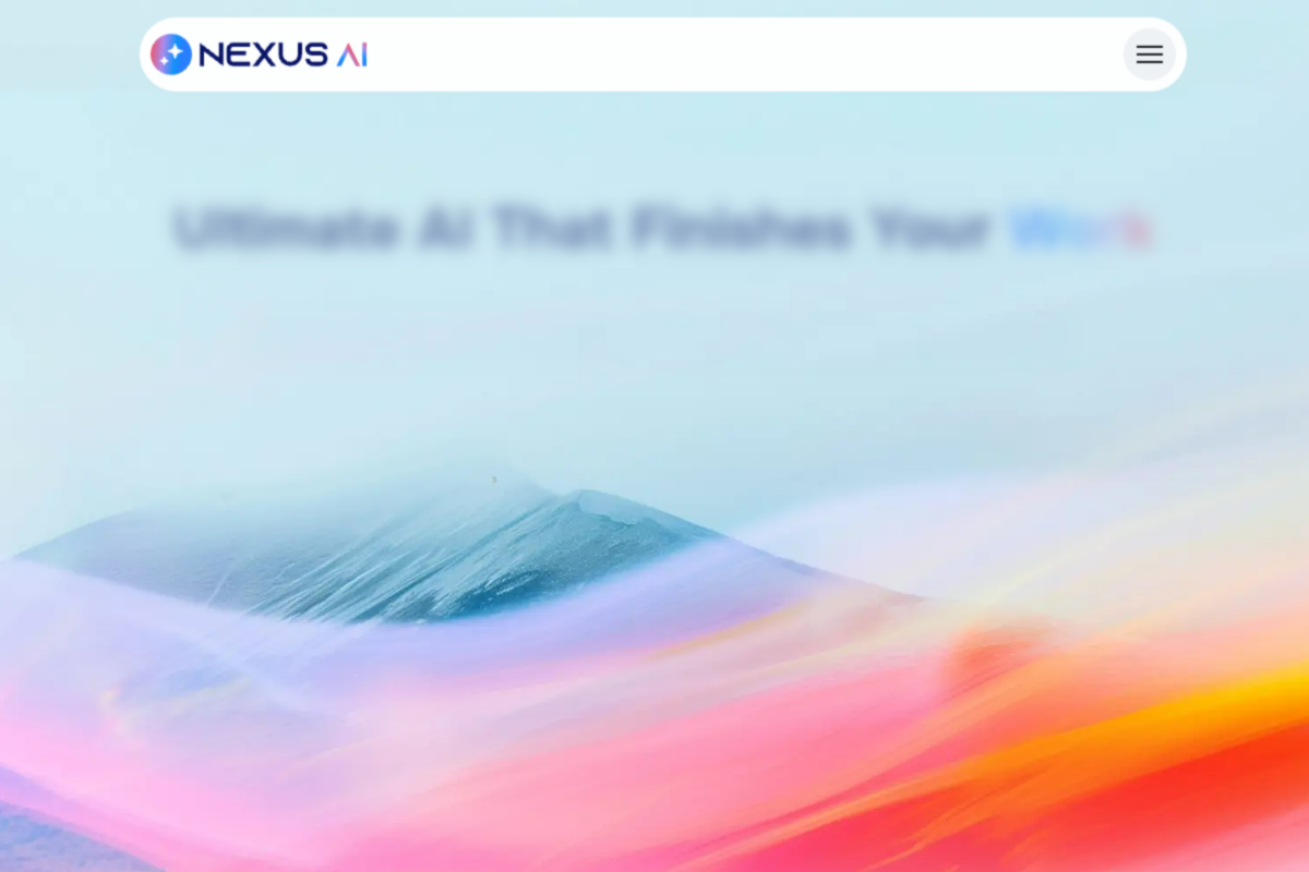 Nexus AI website screenshot 1